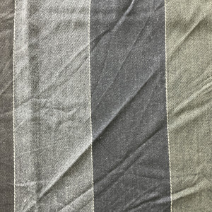 Extra Wide Stripes in Greenish / Black / Grey  | Drapery / Light Upholstery | Medium Weight | 54" Wide | By the Yard