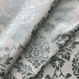 Damask in Mint Green | Drapery / Light Upholstery | Medium Weight | 54" Wide | By the Yard
