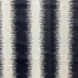 Jagged Stripe in Navy Blue and White | OUTDOOR Home Decor Fabric | Medium Weight | 54" Wide | By the Yard