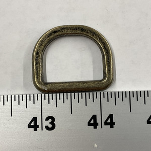 1" Metal D-Ring | Distressed Brass | Use for Bags / Strapping / Belts