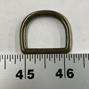 1" Metal D-Ring | Antique Brass | Use for Bags / Strapping / Belts