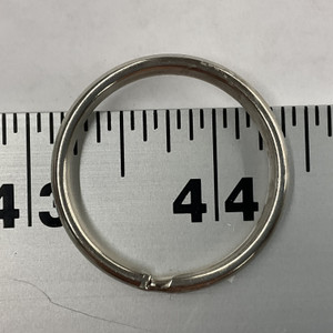 1.25" Silver Key Ring