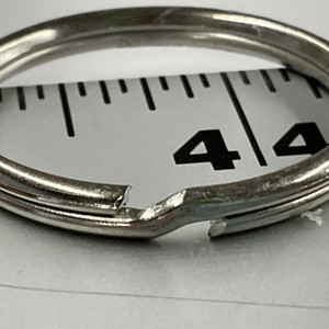 1.25" Silver Key Ring