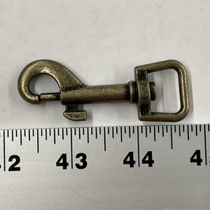 .5" Trigger Snap / Lobster Clasp | Antique Brass | Metal | For Bags / Dog Lead