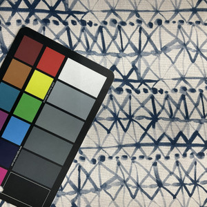 Tayday in Indigo |  Shibori Print in Blue Natural Printed Duck Home Decor Fabric |  Drapery |   Vilber | 100% Cotton |  54" Wide | Sold BTY