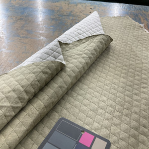 Baron Quilt in Laurel | Pre Quilted Upholstery Fabric | Diamonds in Green | Heavyweight | 54" Wide | By the Yard