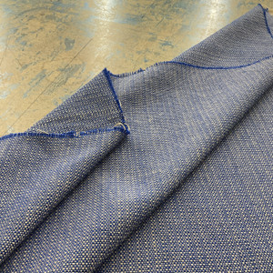 Rustic Basketweave in Blue / Tan | Upholstery Fabric | Medium Weight | 54" Wide | By the Yard