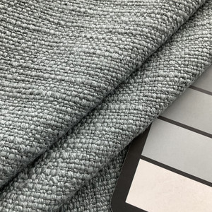 Highlander Slub in Aspen  |  Solid Smoky Grey Blue Slub Weave  Solid Woven Upholstery Fabric  | Heavy Weight  | 54" Wide | Sold BTY