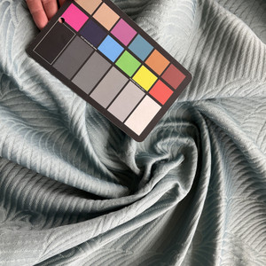 Tsunami in Aqua Blue | Pre Quilted Metalasse Upholstery Fabric | Wave Design | Heavyweight | 70% Cotton / 30% Poly | 54" Wide | By the Yard