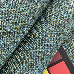 Archer in Teal | Upholstery Fabric  | Textured Weave | Navy / Teal / Yellow | 100% Polyester | Heavy Weight  | 54" Wide | Sold BTY
