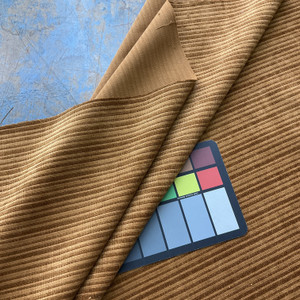 Northwest in Harvest | Chenille Upholstery Fabric | Striped Texture in Golden Brown | Medium to Heavy Weight | 54" Wide | By the Yard