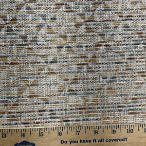 Mascarade in Carnival | Rust, Slate Blue , Natural Pinwheel Woven Upholstery Fabric |  Medium weight | Golding |  54" Wide | Sold BTY