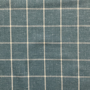Seaview in Baltic Blue | Upholstery Fabric | Windowpane Plaid in Turquoise / Cream  | Medium Weight | 70% Polyester, 30% Cotton  | Richloom | 54" Wide | BTY