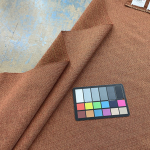 Ashby in Cinnabar  | Warm Rusty Red Tan  Heathered Solid Woven Upholstery Fabric | 100% Polyester | Medium  Weight  | 54" Wide | Sold BTY