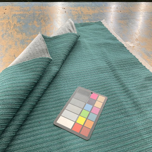 Pismo in Nile / Teal Blue | Outdoor Upholstery Fabric | Braided Stripes | Open weave / Water Friendly | Heavyweight | 100% Olefin | 54" Wide | By the Yard