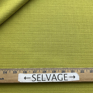 Slub Weave in Citron Green | Upholstery Fabric | Heavyweight | Linen Like | 54" Wide | By the Yard