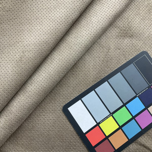 Wyoming in Otter | Upholstery Fabric | Perforated Faux Suede in Brown | Felt-Backed | Heavy Weight | 54" Wide | By the Yard