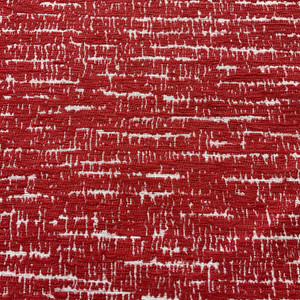 Woodland in Red | Chenille Upholstery Fabric | Distressed Weave Design in Red / White | Heavy Weight | 54" Wide | By the Yard