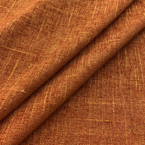 Stallion in Paprika | Chenille Upholstery Fabric | Slub Weave in Orange Tones | Heavy Weight | 54" Wide | By the Yard (Also SKU skndeco0324-1858)