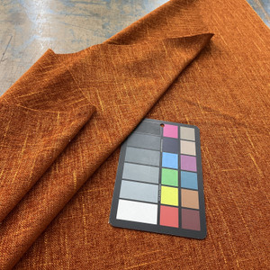 Stallion in Paprika | Chenille Upholstery Fabric | Slub Weave in Orange Tones | Heavy Weight | 54" Wide | By the Yard (Also SKU skndeco0324-1858)