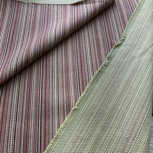 Cozy Up Stripe in Chili | Jacquard Upholstery Fabric | Orange / Brown / Yellow | Medium Weight | 54" Wide | By the Yard