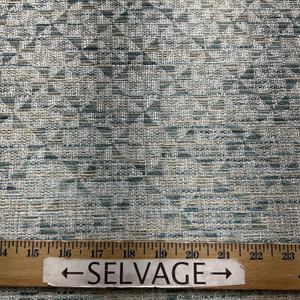 Mascarade in Nile | Jacquard Upholstery Fabric | Pinwheel Weave in Blue / Off White | Medium to Heavy Weight | 54" Wide | By the Yard