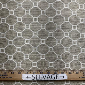 Gracie in Parchment | Jacquard Upholstery Fabric | Geometric in Beige / Cream | Heavyweight | 54" Wide | By the Yard