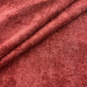 Aiken in Sienna | Chenille Upholstery Fabric | Solid Apple Red | Heavy Weight | 100% Polyester | 54" Wide | By the Yard