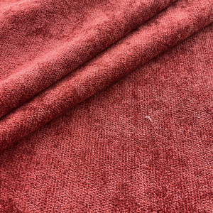 Aiken in Sienna | Chenille Upholstery Fabric | Solid Apple Red | Heavy Weight | 100% Polyester | 54" Wide | By the Yard