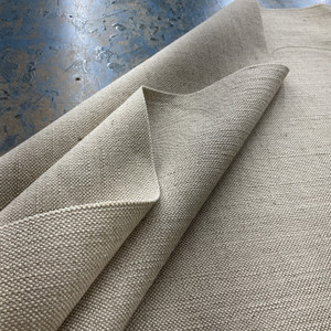 Teaberry in Natural | Upholstery Fabric | Basketweave in Two Tone Beige | Medium Weight | 54" Wide | By the Yard