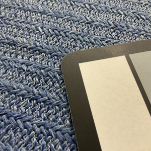 Pismo in Ocean Blue  | Cool Denim Blue Stitch Texture Solid Woven Upholstery Fabric  | Outdoor | 100% Olefin | P Kaufmann |  Heavy Weight  | 54" Wide | Sold BTY | Olefin