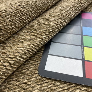 Jessie in Khaki | Chenille Upholstery Fabric | Textured Weave in Tan | Heavy Weight | 100 % Polyester | 54" Wide | By the Yard