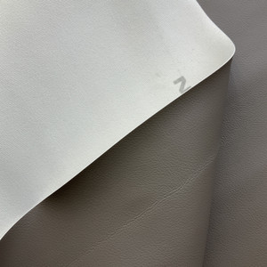Connect in Pumice | Faux Leather Upholstery Vinyl Fabric | Light Grain | Matte Taupe | Heavyweight | 54" Wide | By the Yard