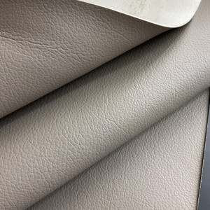 Connect in Pumice | Faux Leather Upholstery Vinyl Fabric | Light Grain | Matte Taupe | Heavyweight | 54" Wide | By the Yard