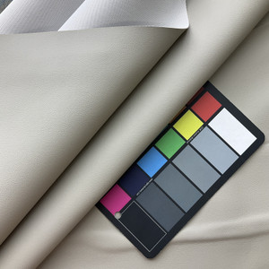 Taupe Grey Faux Leather Upholstery Vinyl Fabric | Light Grain | Matte Finish | Heavyweight | 54 Inch WIde | Sold BTY