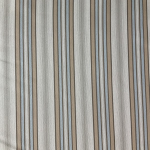 Sigmon in Rain | Upholstery / Slipcover Fabric | Stripes in Beige / Tan / Grey | Medium Weight | 54" Wide | By the Yard