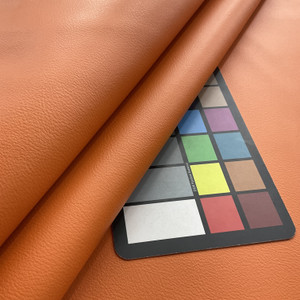 Jackson in Blaze | Warm Orange Solid Matte Faux Leather Marine  Vinyl Fabric |Heavyweight | Outdoor Furniture, Boats |  Knit Backed  | 54" Wide | Sold BTY