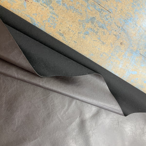 Torra in Brown Faux Leather | Vinyl Upholstery Fabric | Light Grain | Felt-Backed | Heavyweight | 54" Wide | By the Yard