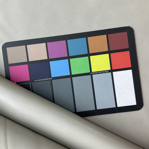 Cliff in Verona | Cool Gray Taupe Smooth Glossy Texture Faux Leather Upholstery Vinyl Fabric | Heavyweight | Indoor Furniture | Felt Backed | 54 Wide | Sold BTY