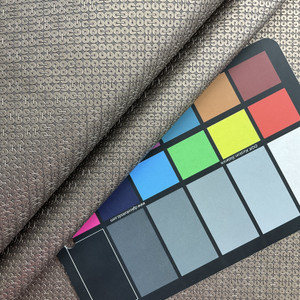 Sequin in Java |  Taupe Sequin Textured Contract Faux Leather Upholstery Vinyl Fabric | High Performance by Sparadling  | Knit back |  Heavyweight | 54 Inch WIde | Sold BTY