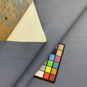 Morence in Two Toned Blue Faux Leather | Vinyl Upholstery Fabric | Pebbled Grain | Commercial Grade | 54" Wide | By the Yard
