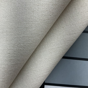 Imitation in Flax | Upholstery Canvas / Slipcover Fabric | Solid Natural Off White | Medium Weight | 54" Wide | By the Yard