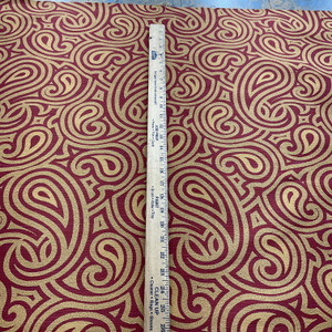 Swirls in Gold and Red | Upholstery Fabric | Heavyweight | 54" Wide | By the Yard