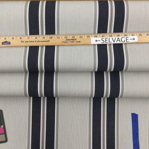 1.25 Yard Piece of Sunbrella 4916-0000 Sunbrella Shade - Navy/Taupe Fancy | 46 Inch wide | AWNING AND MARINE Fabric |