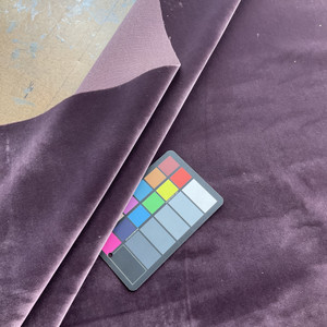 Linden in Plum  | Deep Purple Solid Woven Velvet Upholstery Fabric  | Home Decor | Heavy Weight | Backed   | 54" Wide | Sold BTY