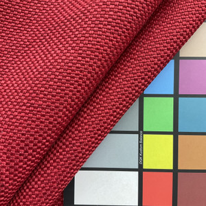 Hopsack in Cranberry | Upholstery Fabric | Deep Red Basketweave | Heavy Weight | 54" Wide | Sold BTY