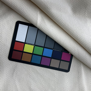 Chevron in Natural | Upholstery / Slipcover Fabric | Solid Off White | Medium Weight | 54" Wide | By the Yard