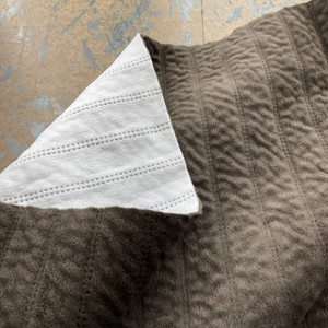 Swift Plush in Chocolate | Upholstery Fabric | Quilted Stripes on Plush Solid Brown | 54" Wide | Heavyweight | By the Yard