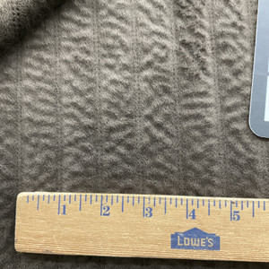 Swift Plush in Chocolate | Upholstery Fabric | Quilted Stripes on Plush Solid Brown | 54" Wide | Heavyweight | By the Yard