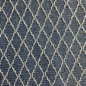 Maya Bay in Ocean Blue | Jacquard Upholstery Fabric | Diamond Design | Heavy Weight | Olefin | 54" Wide | By the Yard